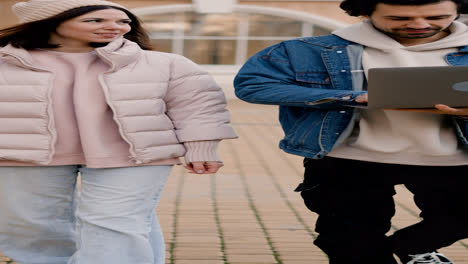 Couple-walking-on-the-street