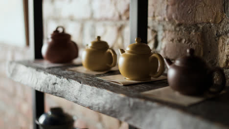 Teapots-in-a-shelf