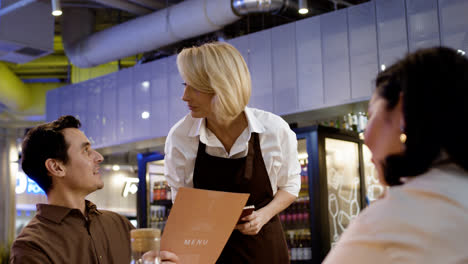 Waitress-attending-table