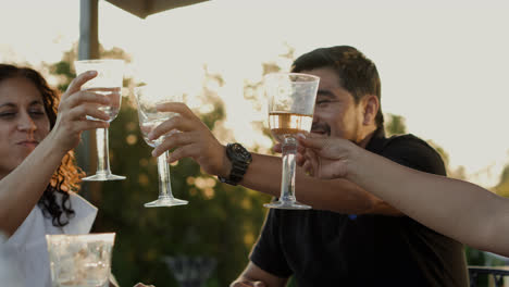 Man-toasting-with-family