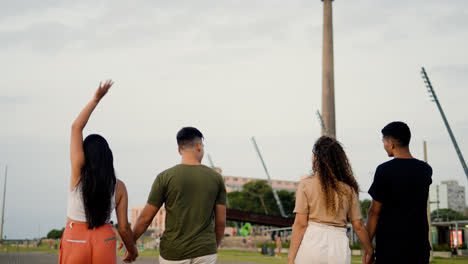 Couples-walking-together