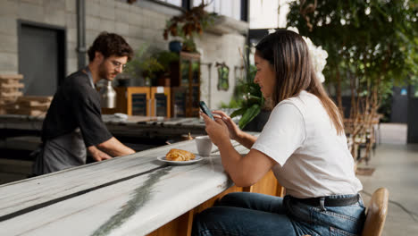 Woman-using-phone