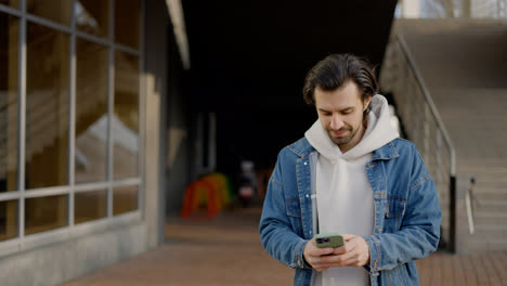 Man-walking-on-the-street