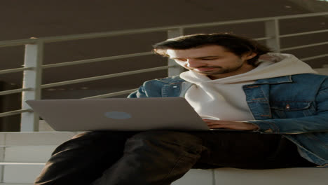 Man-sitting-on-the-stairs