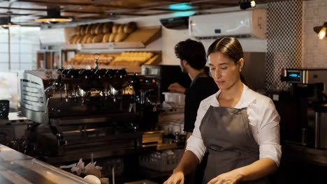 Baristas-Trabajando-En-Cafetería