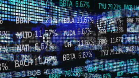 Stock-market-data-and-statistical-data-processing-against-world-map