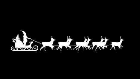 Santa-Claus-in-sleigh-pulled-by-reindeers