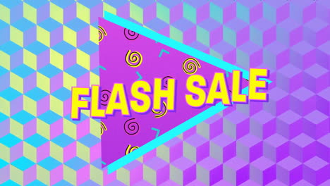 Gráfico-De-Venta-Flash-Sobre-Fondo-Estampado