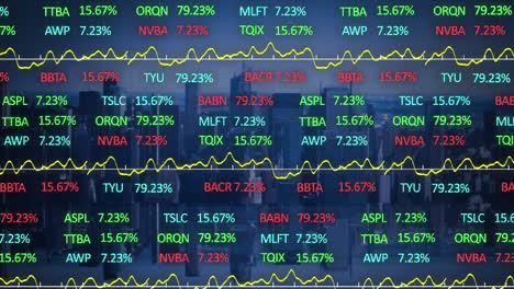 Animación-De-La-Exhibición-Del-Mercado-De-Valores-Sobre-Un-Fondo-Brillante.