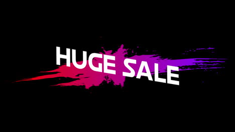 Words-Huge-Sale-appearing-in-front-of-pink-splash