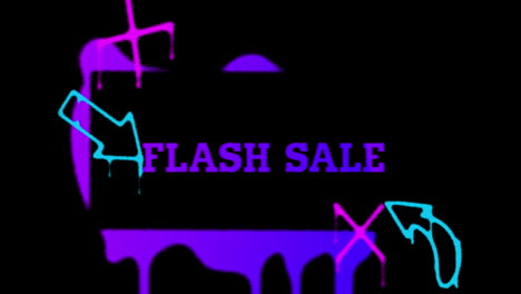 Words-Flash-Sale-drawing-with-purple-paint