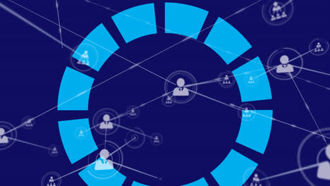 Digital-animation-of-network-of-profile-icons-over-round-scanner-against-blue-background