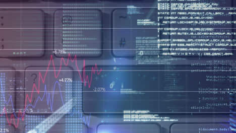 Animation-of-data-processing-over-computer-keyboard-in-background