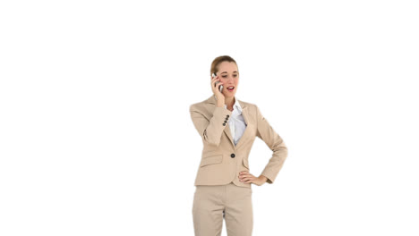 Businesswoman-answering-the-phone