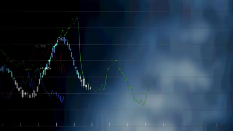 Animation-Der-Finanzdatenverarbeitung-Auf-Blauem-Hintergrund