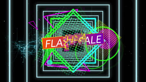 Animation-Von-Flash-Sale-Text-Auf-Abstraktem-Hintergrund