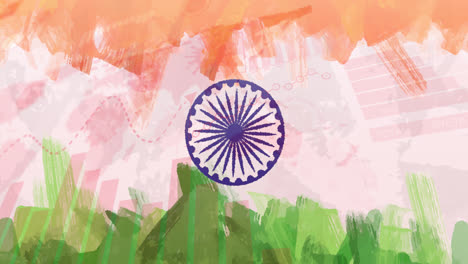 Composición-De-Las-Estadísticas-De-Covid-19-Sobre-La-Bandera-India