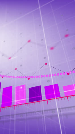 Animation-Der-Finanzdatenverarbeitung-Auf-Violettem-Hintergrund