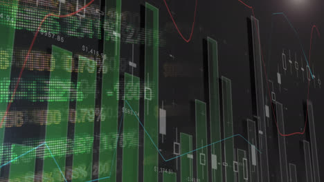 Animation-Der-Finanzdatenverarbeitung-Auf-Schwarzem-Hintergrund