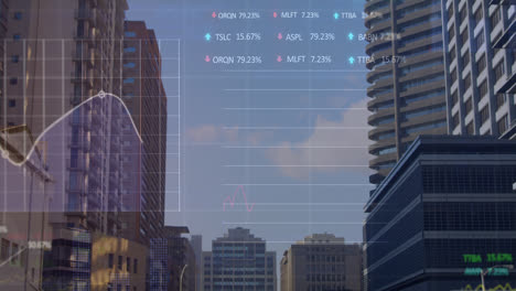 Animation-Der-Datenverarbeitung-über-Dem-Stadtbild