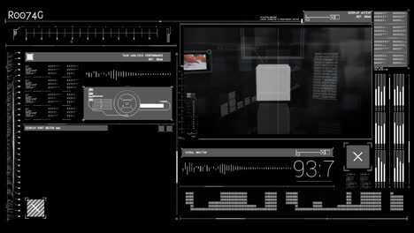 Animation-Der-Datenverarbeitung-Auf-Schwarzem-Hintergrund