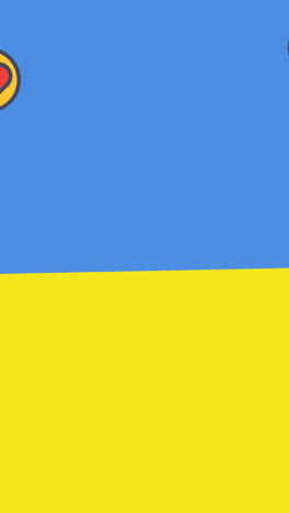 Animation-of-heart-icons-over-flag-of-ukraine