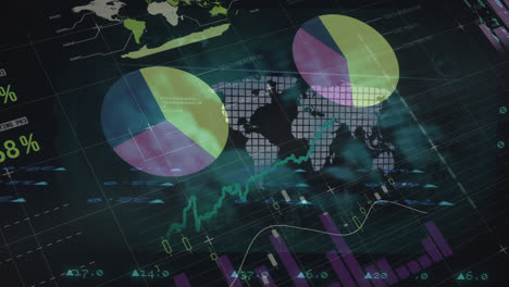 Animation-Der-Finanzdatenverarbeitung-Auf-Schwarzem-Hintergrund