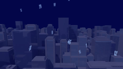 Animation-of-falling-numbers-over-cityscape