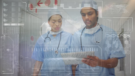 Animation-of-data-processing-over-diverse-surgeons-in-hospital