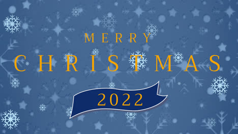 Animation-Des-Frohe-Weihnachten-Textes-Auf-Blauem-Hintergrund