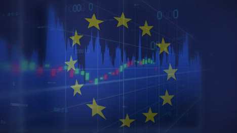 Animación-Del-Procesamiento-De-Datos-Sobre-La-Bandera-De-La-UE.