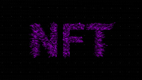 Animation-of-nft-over-black-background