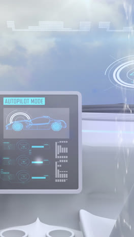 Animation-of-data-processing-over-dashboard-in-self-drive-car