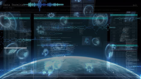 Animación-Del-Procesamiento-De-Datos-Sobre-El-Mundo