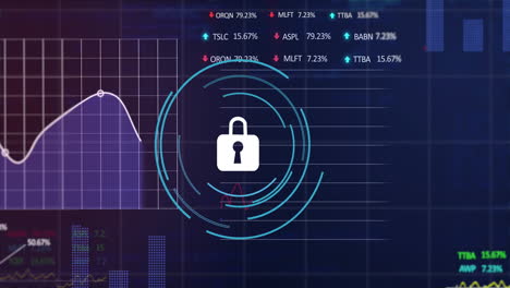 Cybersecurity-concept-displayed-on-a-screen,-with-copy-space