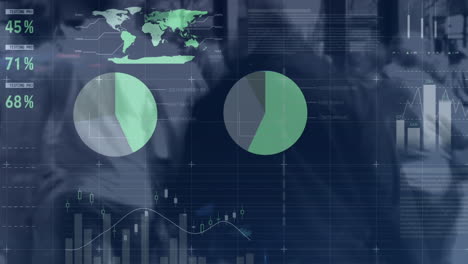 Animation-Der-Statistischen-Datenverarbeitung-Im-Zeitraffer-Von-Menschen,-Die-Auf-Der-Straße-Gehen