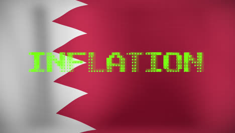 Animation-of-inflation-text-over-flag-of-bahrain