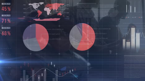 Animation-Der-Statistischen-Datenverarbeitung-Gegenüber-Verschiedenen-Personen,-Die-Im-Büro-Arbeiten