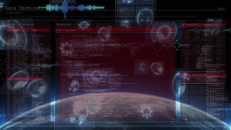 Animación-Del-Procesamiento-De-Datos-En-Pantalla-Digital-Sobre-El-Mundo.