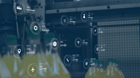 Animación-Del-Procesamiento-De-Datos-Frente-A-Maquinaria-Moderna-Que-Opera-En-Una-Fábrica.