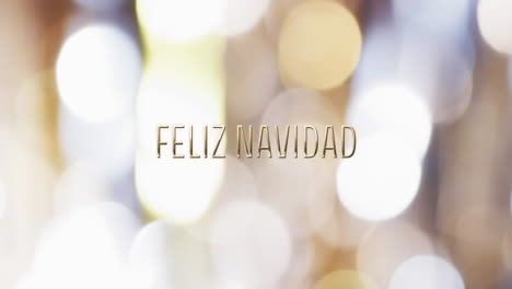 Animation-of-feliz-navidad-text-over-yellow-spots-of-light-background