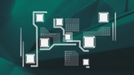 Animation-of-interface-with-network-of-connections-against-tall-building