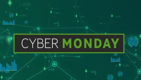 Animación-Del-Texto-Del-Cyber-Monday-Sobre-Conexiones.