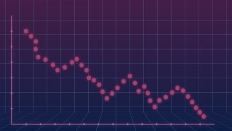 Animation-Der-Finanzdatenverarbeitung-Auf-Blauem-Hintergrund