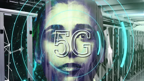 Animation-of-face-scanning-and-5g-over-servers