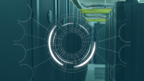 Animation-of-data-processing-with-connections-over-computer-servers