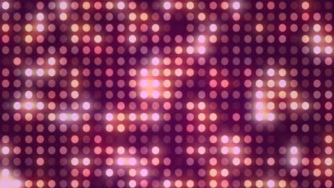 Animation-Eines-Gitters-Aus-Pulsierenden-Rosa-Und-Orangefarbenen-Kreisförmigen-Lichtern