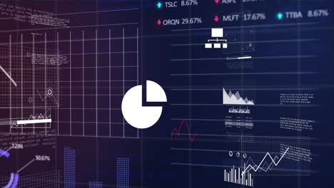 Animación-Del-Mercado-De-Valores-Y-Procesamiento-De-Datos-Estadísticos-Sobre-Fondo-Azul