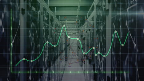 Animación-Del-Procesamiento-De-Datos-Estadísticos-Y-Red-De-Conexiones-Contra-La-Sala-De-Servidores-Informáticos