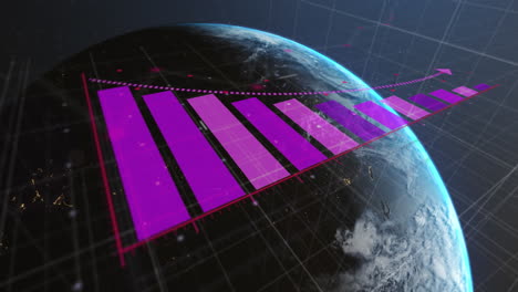 Animation-of-financial-data-processing-over-globe